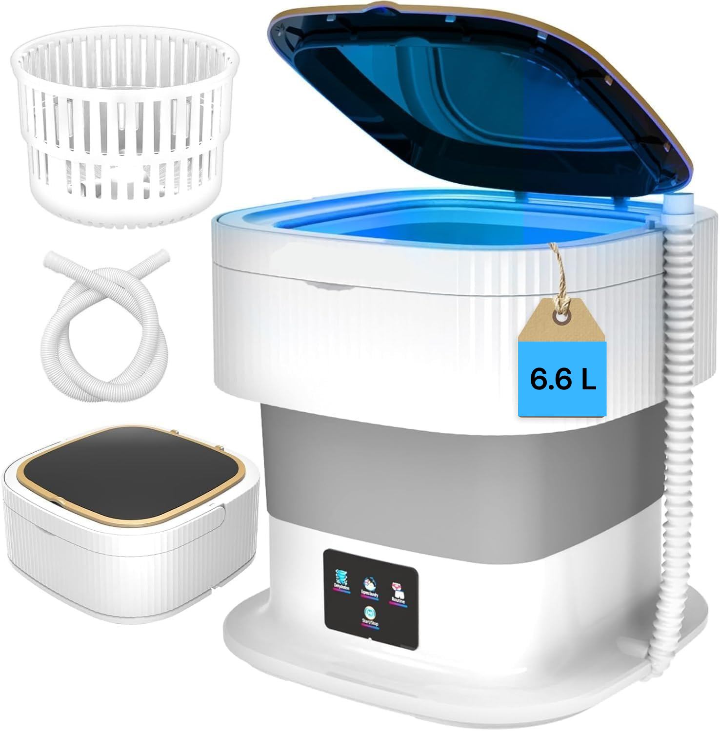 QuickWash Go™ Compact Foldable Washing Machine – On-the-Go Laundry