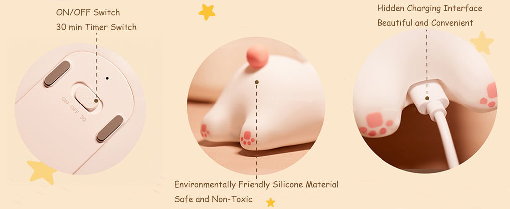 🐰 Cute Rabbit Night Light – Soft, Warm Glow Touch Lamp 🎁✨