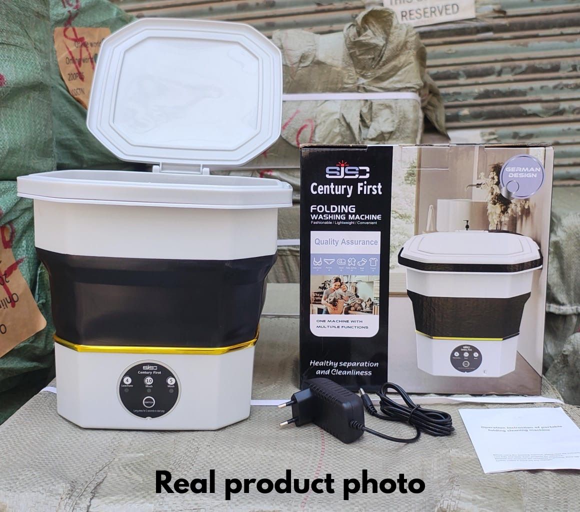 QuickWash Go™ Compact Foldable Washing Machine – On-the-Go Laundry